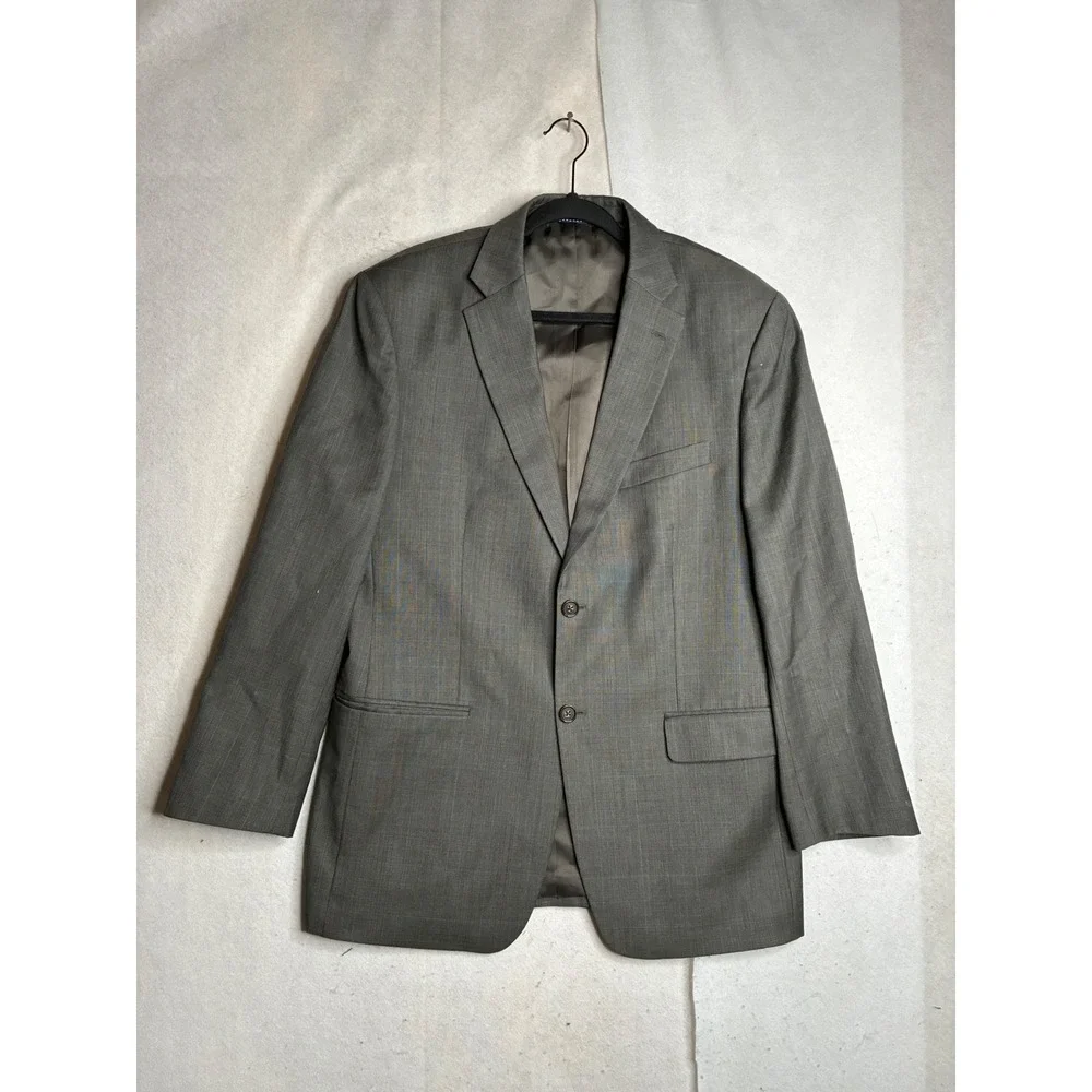 Tommy Hilfiger Mens 41R Grey Glen Plaid 100% Wool‎ 2-Button Blazer Sport Coat
